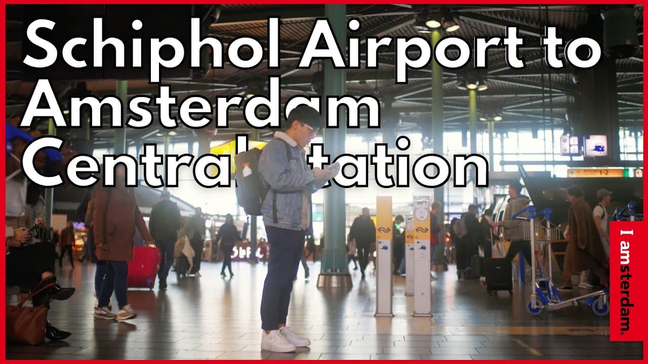 How to travel from Schiphol Airport to Amsterdam Central Station - Video thumbnail