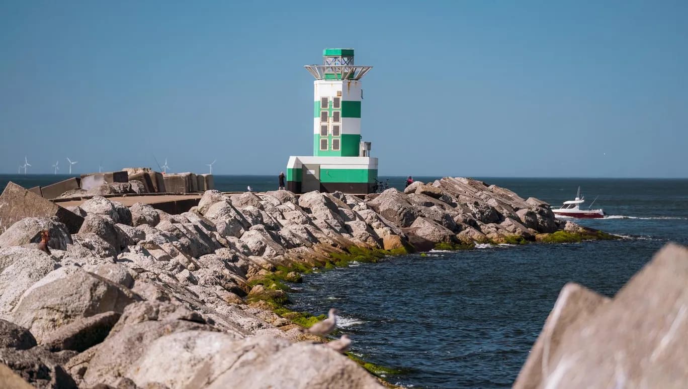 The lighthouse at Zuidpier IJmuiden.