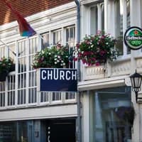 Amsterdam, Netherlands - July 02 2016: The club Church in Amsterdam, located on a Kerkstraat street