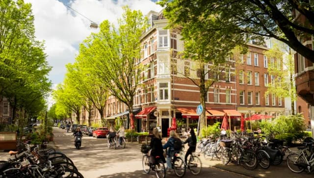 Cyclists in Bosboom Toussaintstraat.