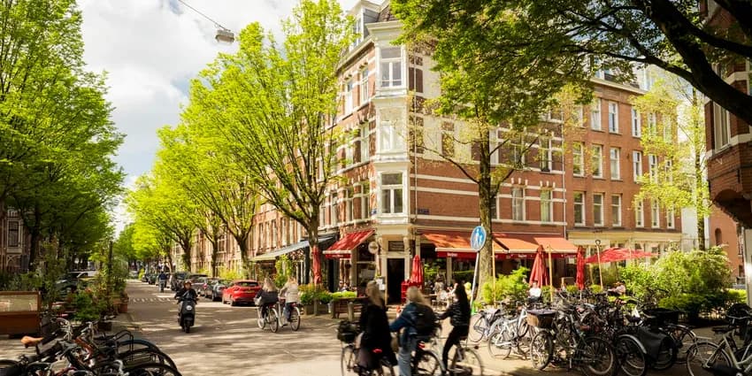 Cyclists in Bosboom Toussaintstraat.
