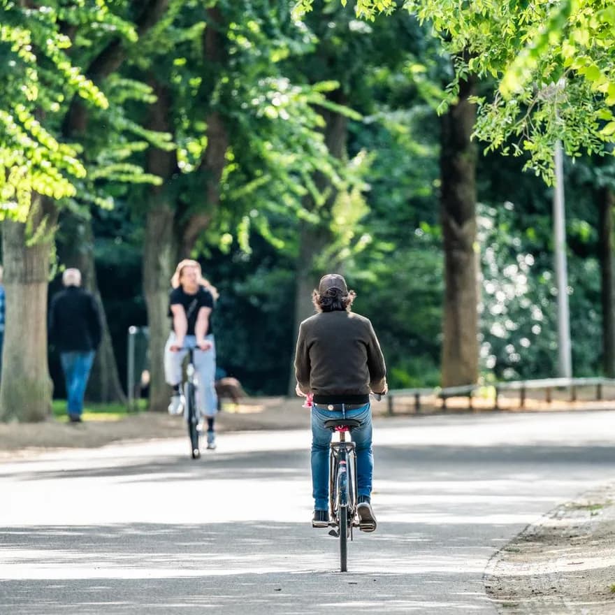 Cyclist in Vondelpark