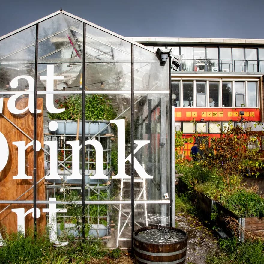 Mediamatic art centre greenhouse gardens