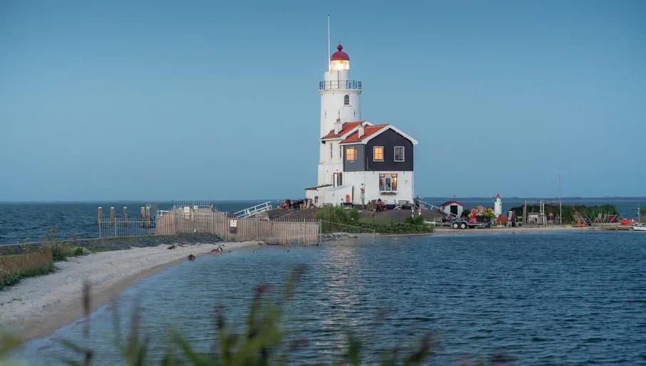 The lighthouse on the island of Marken.