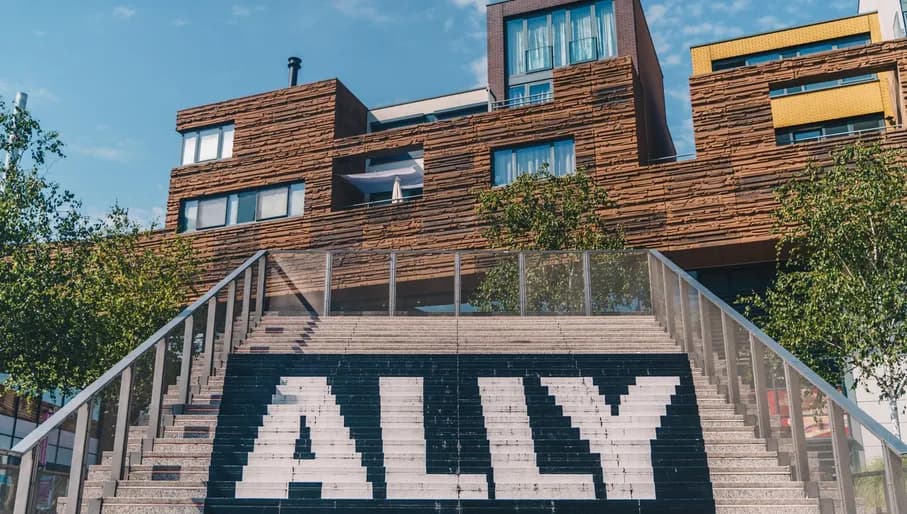 Staircase Ally in front of Apartment building