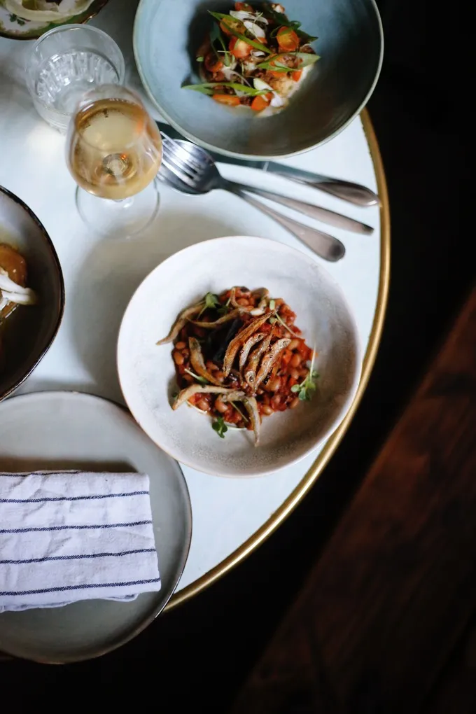 Dishes at Compartir wine bar