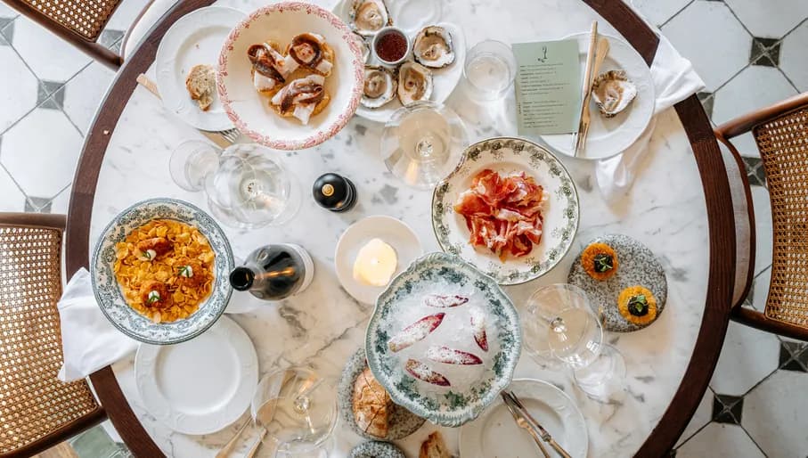 Dishes at TROEF French Restaurant