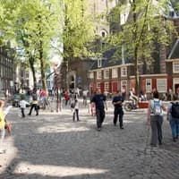 Oude kerk square in De Wallen Red Light District