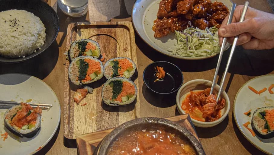 Mix of korean dishes