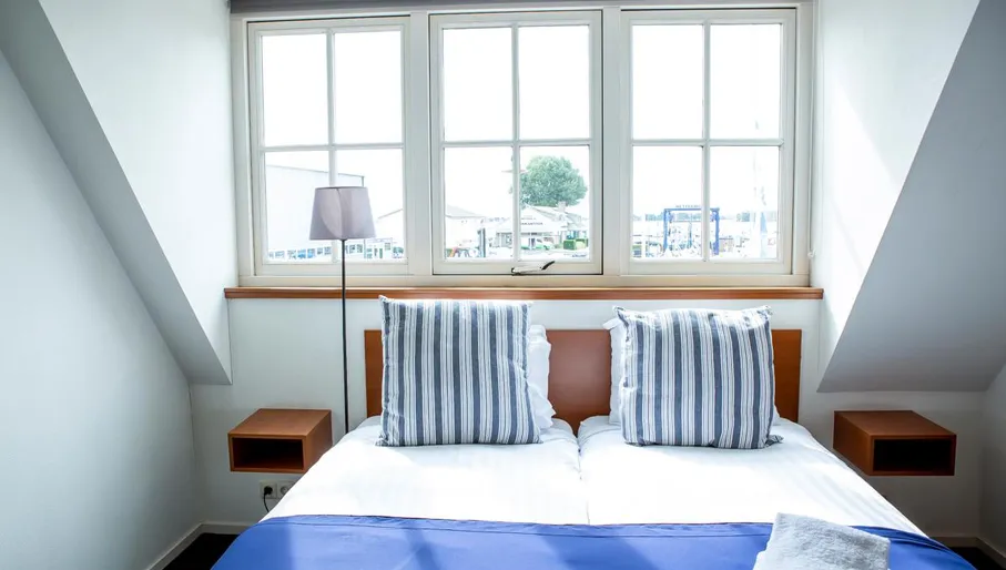 interior of hotel, bed room