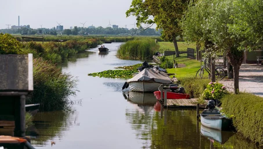 Wormer- en Jisperveld is a patchwork of water and meadows surrounded by reed beds and narrow ditches. It is the largest continuous peat meadow area in Western Europe.