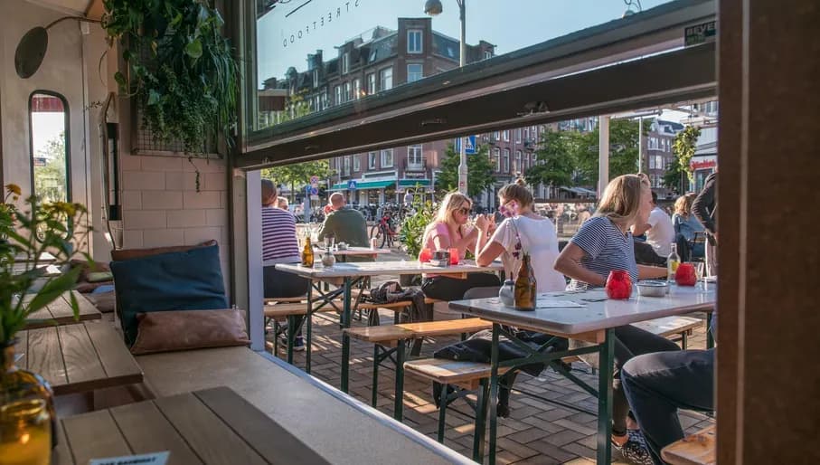 Bar Basquiat terrace on Javastraat